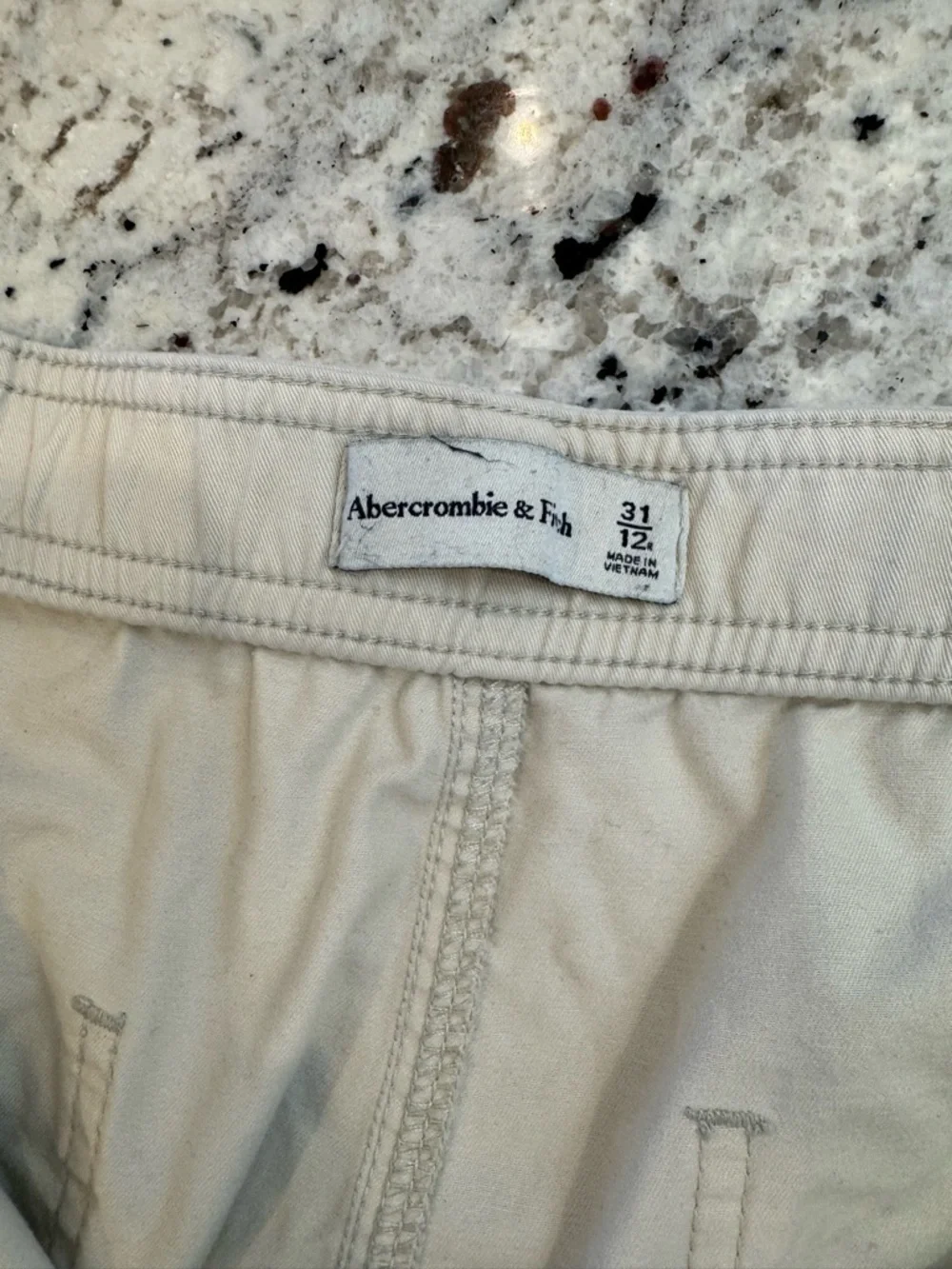 Abercrombie & Fitch Cream Cargo Pants Wide Leg Utility Size 12 - Picture 4 of 9